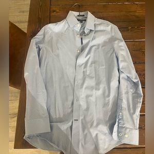 Banal Republic Dress shirt size Small light blue with dot